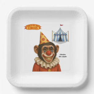 Chester der Schimpansenclown Pappteller