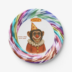 Chester der Schimpansenclown Pappteller
