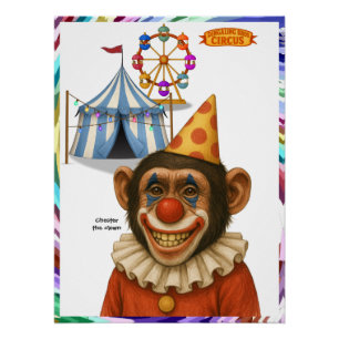 Chester der Schimpansenclown Poster