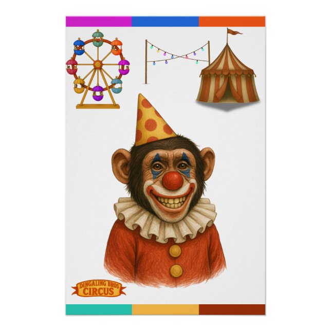 Chester der Schimpansenclown Poster (Vorderseite)