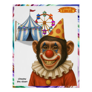 Chester der Schimpansenclown Poster