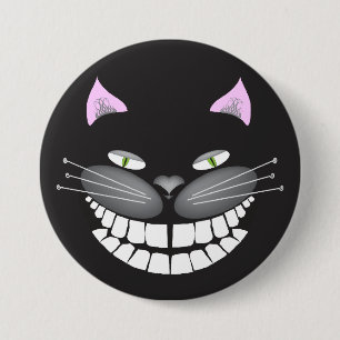 Chester die Cheshire-Katze auf 3" runder Knopf Button