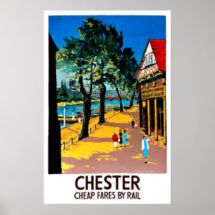 Chester, England, City Dock, Bahnhof Poster