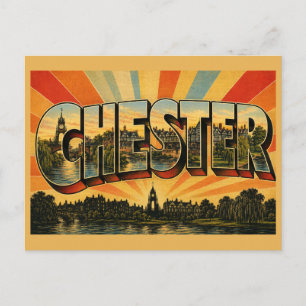Chester England Vintage Reise Kunst Postkarte