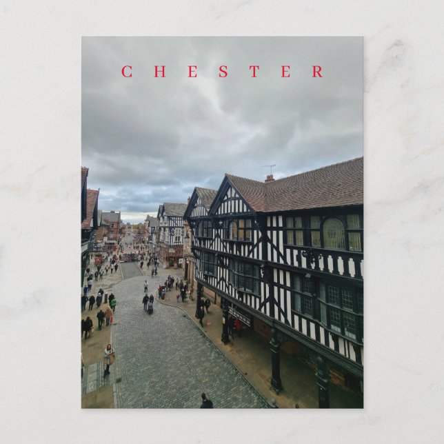 Chester Foregate Street View Postkarte (Vorderseite)