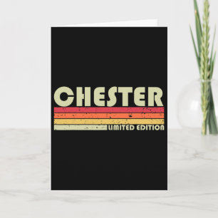 Chester Geschenk Name Personalisiert Lustig Retro Karte
