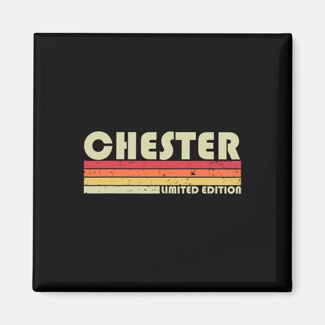 Chester Gift Name Personalisiert Funny Retro Vinta Magnet (Vorne)