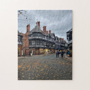 Chester-Häuser im Herbstpuzzle Puzzle