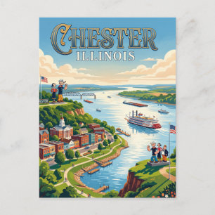Chester, Illinois Postkarte
