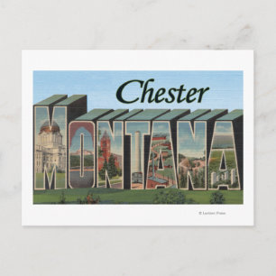 Chester, Montana - Große Buchstabenszenen Postkarte