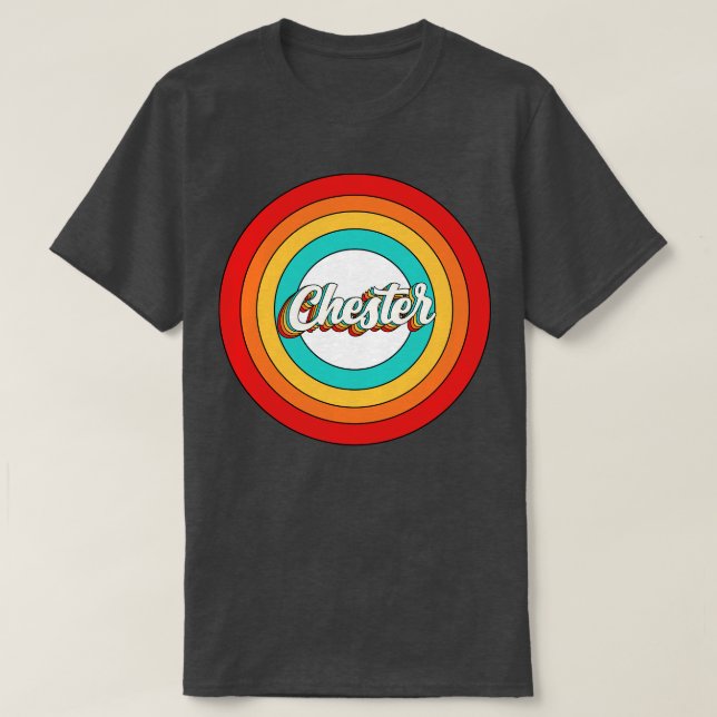 Chester Name Shirt Vintag Chester Circle (Design vorne)