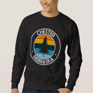 Chester Nebraska NE USA City Pride Retro Sunset Sweatshirt