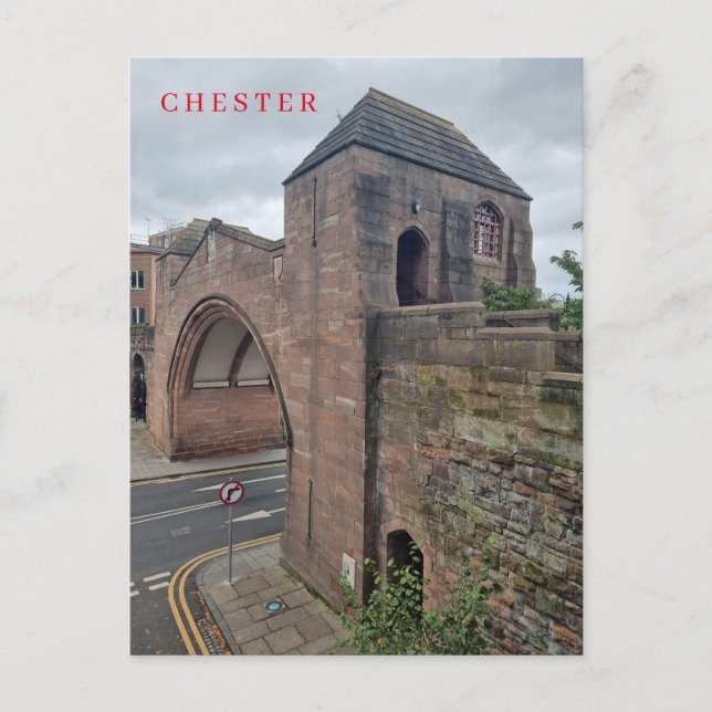 Chester Newgate View Postkarte (Vorderseite)