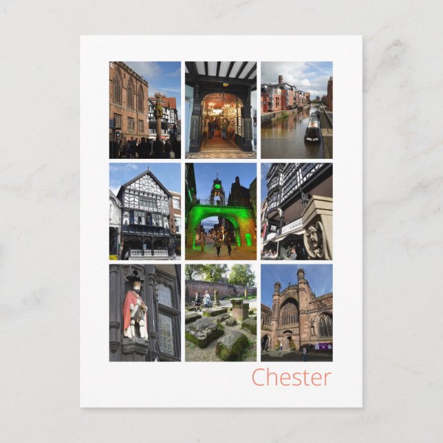 Chester Postkarte (Vorderseite)