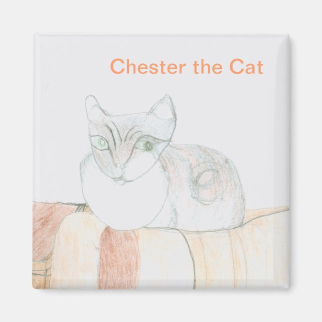 Chester the Cat - Square Magnet (Vorne)