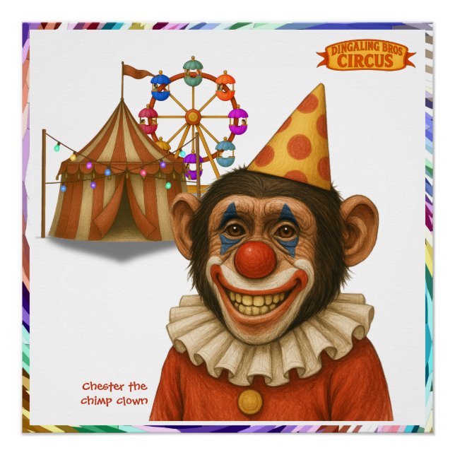 Chester the chimp clown poster (Vorderseite)