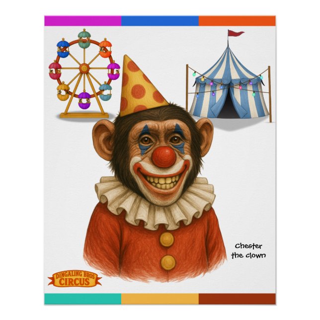 Chester the chimp clown poster (Vorderseite)