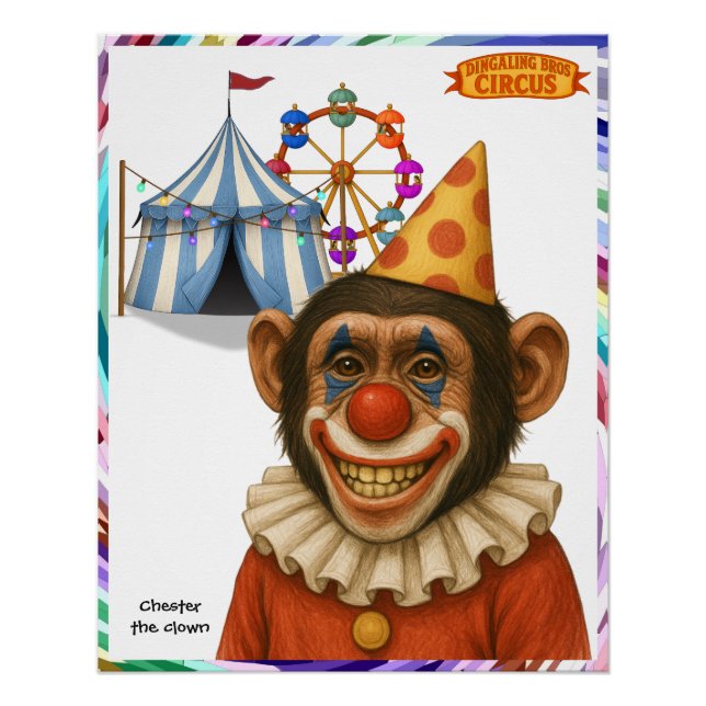 Chester the chimp clown poster (Vorderseite)