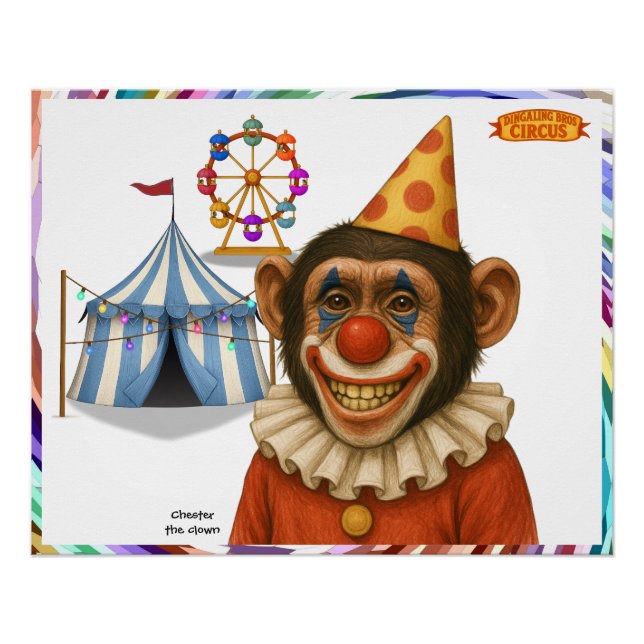 Chester the chimp clown poster (Vorderseite)