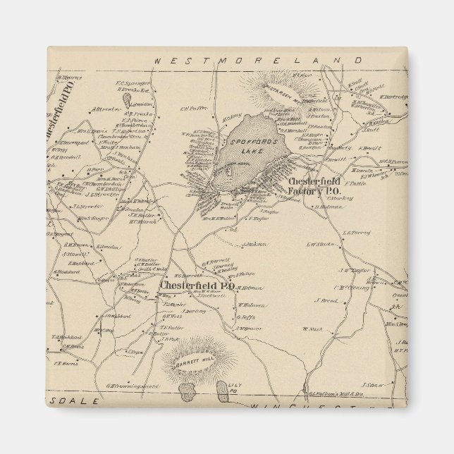 Chesterfield, Cheshire Co Magnet (Vorne)