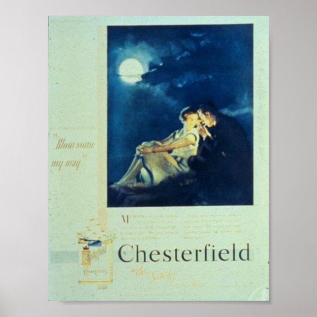 Chesterfield Cigarettes Ad Poster (Vorne)