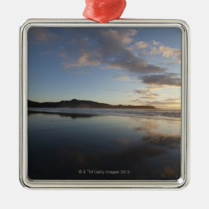 Chesterman Strand am Sonnenuntergang, Tofino, Ornament Aus Metall