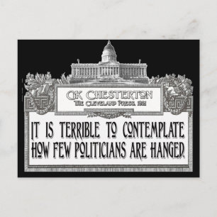 Chesterton über das Verändern der Politik Postkarte