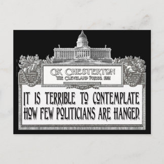 Chesterton über das Verändern der Politik Postkarte