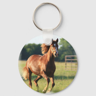 Chestnut Galloping Horse Keychain Schlüsselanhänger