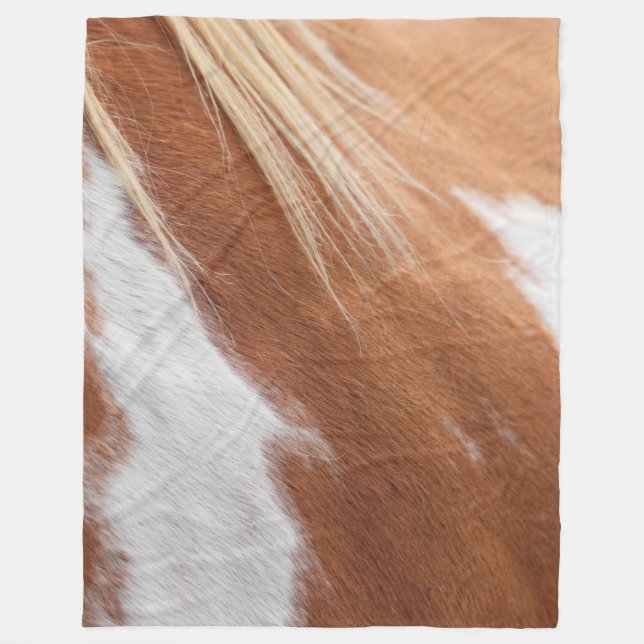 CHESTNUT HORSE COAT PATTERN FLEECEDECKE (Vorderseite)