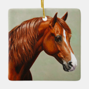 Chestnut Morgan Horse Keramikornament