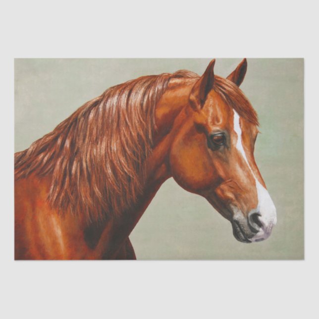 Chestnut Morgan Horse Seidenpapier (Vorderseite)