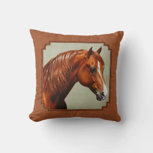 Chestnut Morgan Rusty Red Kissen