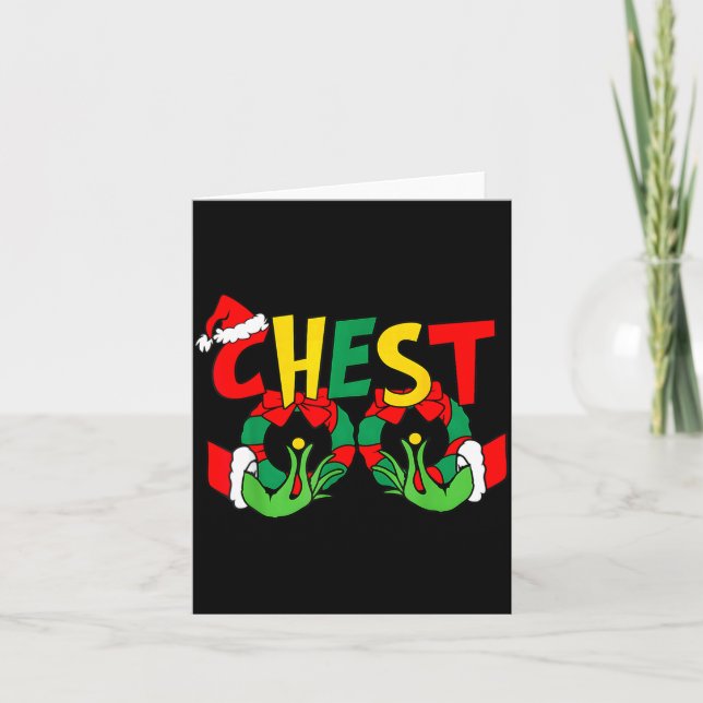 Chestnuts Matching Family Funny Chest Nuts Christm Karte (Vorderseite)