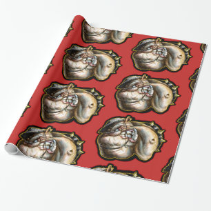 Chesty Papier der Marinebulldogge Geschenkpapier
