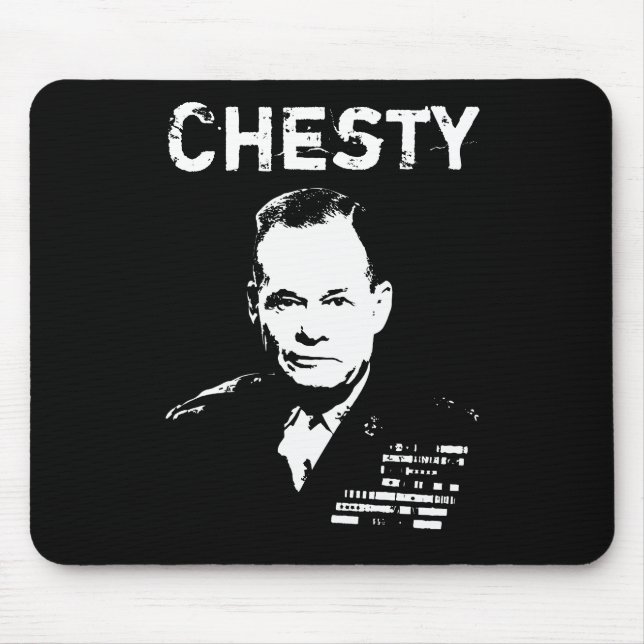 Chesty -- Schwarzweiss Mousepad (Vorne)