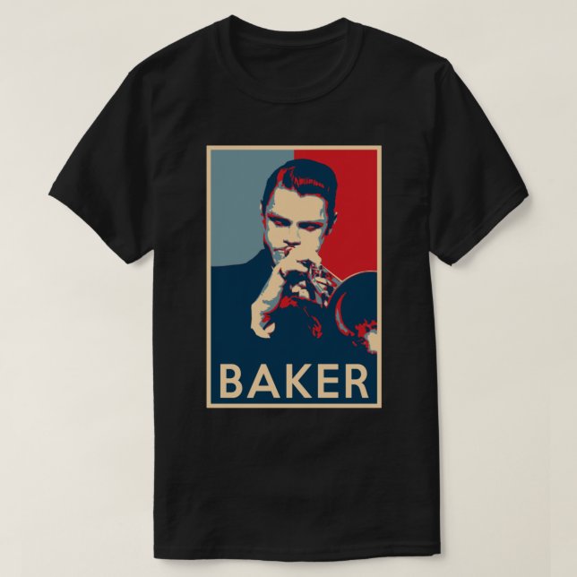 Chet Baker Hope Poster - Größe des Jazz History Cl T-Shirt (Design vorne)