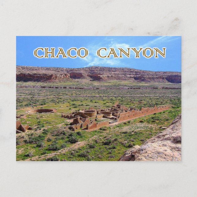 Chetro Ketl in Chaco Canyon, New Mexico Postkarte (Vorderseite)