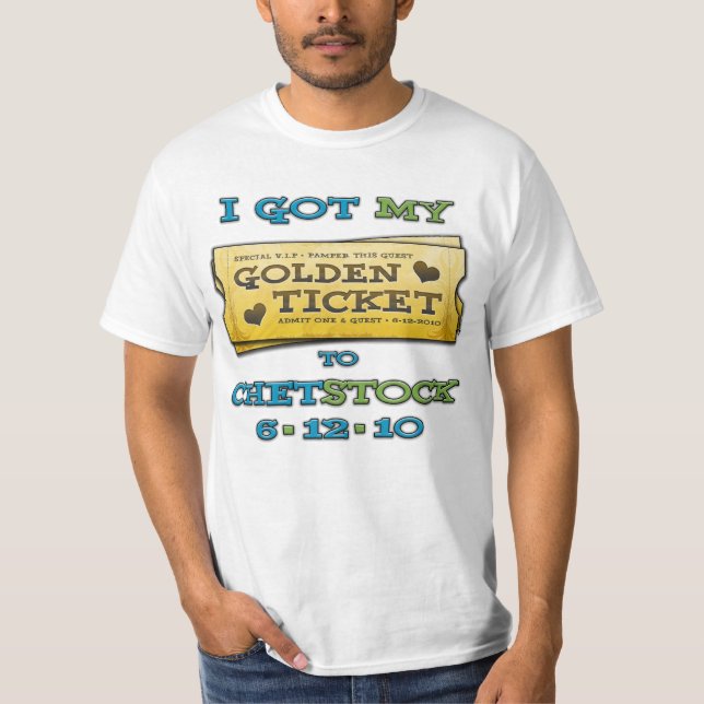 Chetstock - goldener Karten-T - Shirt (Vorderseite)