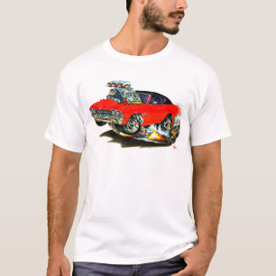 Chevelle 1968-69 rotes und schwarzes Spitzenauto T-Shirt