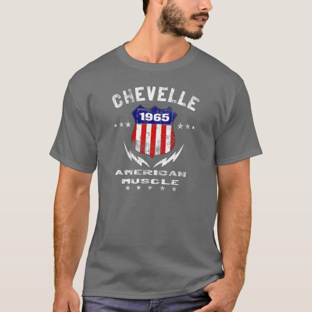 Chevelle amerikanischer Muskel 1965 v3 T-Shirt (Vorderseite)