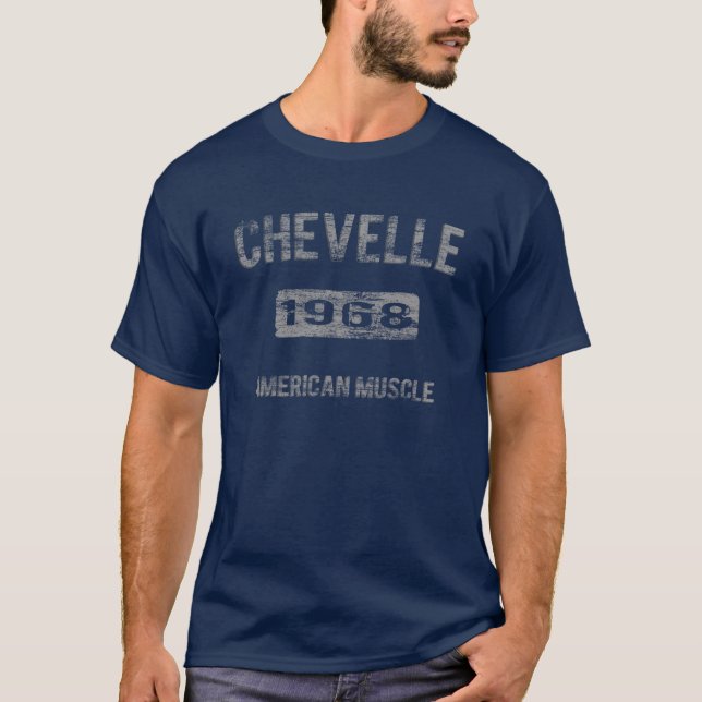 Chevelle amerikanischer Muskel 1968 v2 T-Shirt (Vorderseite)