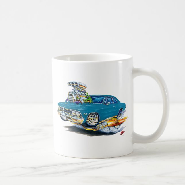 Chevelle aquamarines Auto 1966 Kaffeetasse (Rechts)