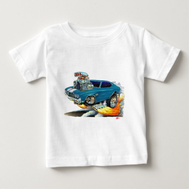 Chevelle aquamarines Auto 1970 Baby T-shirt (Vorderseite)