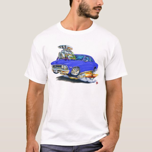 Chevelle Blau-Auto 1966 T-Shirt (Vorderseite)
