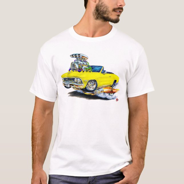 Chevelle gelbes Kabriolett 1966 T-Shirt (Vorderseite)