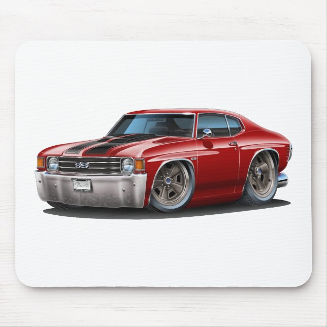 Chevelle Kastanienbraun-Schwarzes Auto 1971-72 Mousepad (Vorne)