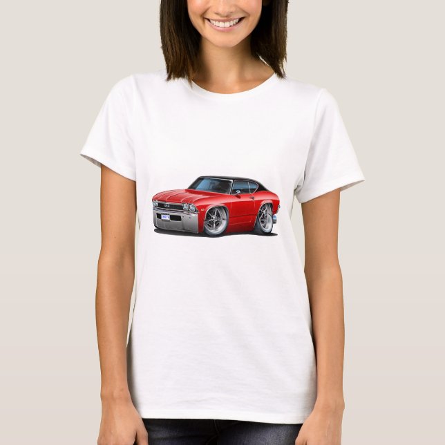 Chevelle rote schwarze Spitze 1968 T-Shirt (Vorderseite)