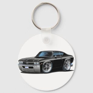 Chevelle schwarzes Auto 1968 Schlüsselanhänger