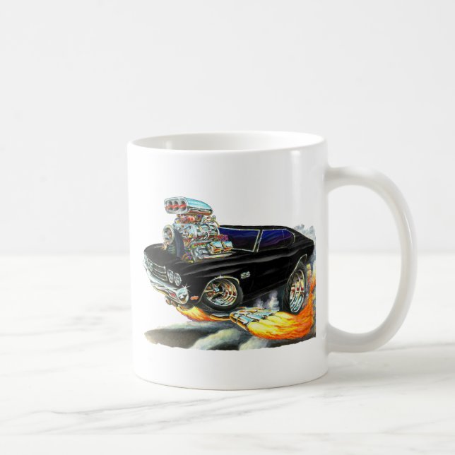 Chevelle schwarzes Auto 1970 Tasse (Rechts)